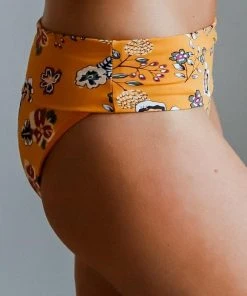 EN Swim Miami Bikini Bottom | Yellow Floral