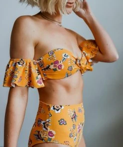 EN Swim Miami Bikini Bottom | Yellow Floral