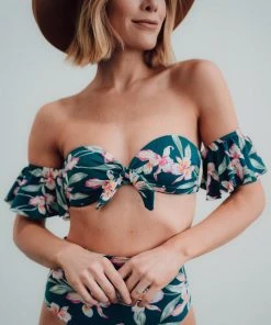 EN Swim Miami Bikini Top | Topaz Floral