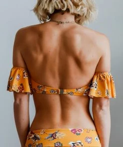 EN Miami Bikini Top | Yellow Floral