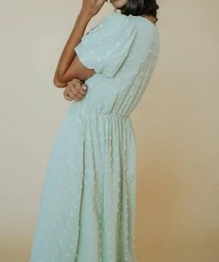 POL Mila Swiss Dot Dress | Sage Dresses
