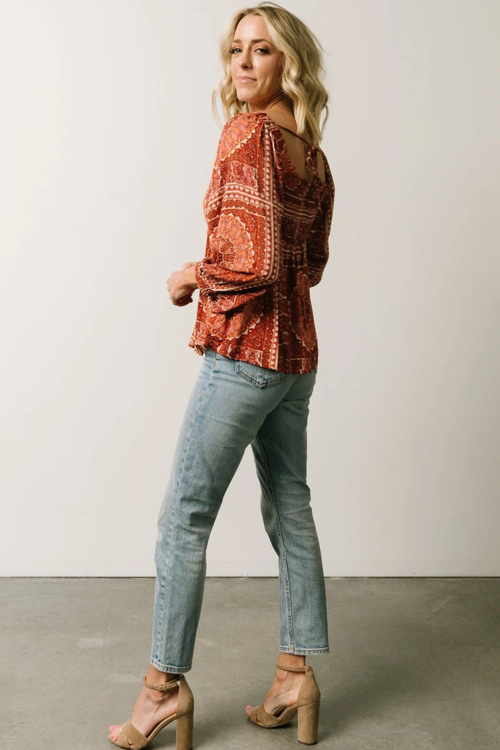 Millie Blouse | Crimson Print 4 Millie Blouse | Crimson Print