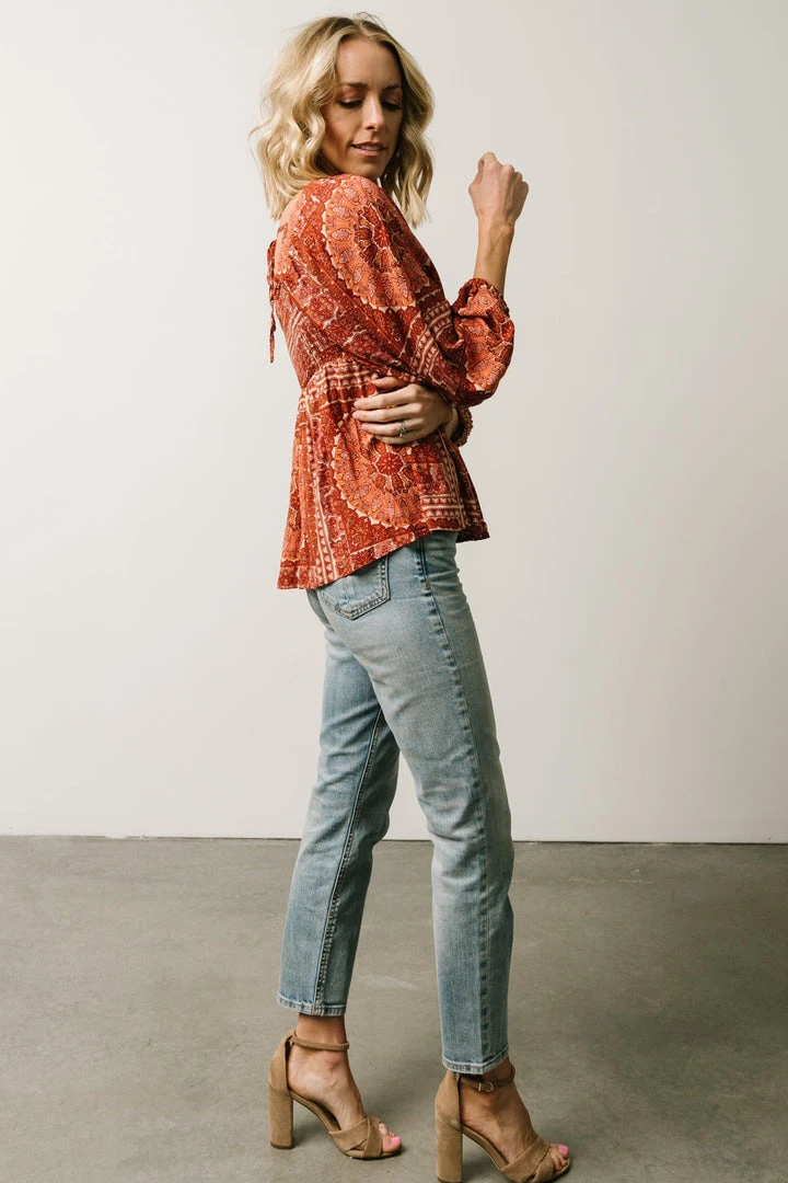 Millie Blouse | Crimson Print 5 Millie Blouse | Crimson Print