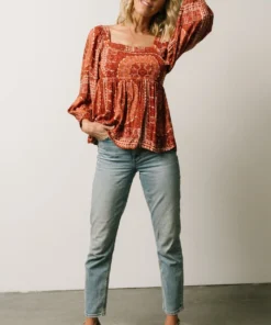 Millie Blouse | Crimson Print 12 Millie Blouse | Crimson Print