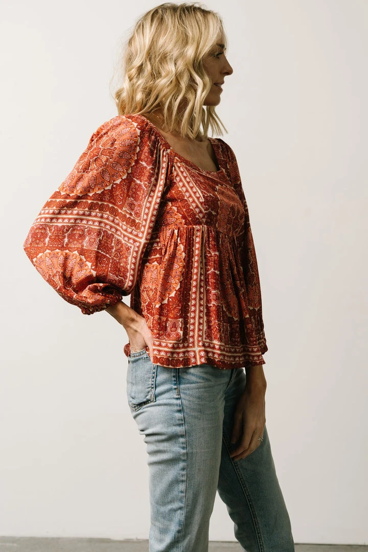 Millie Blouse | Crimson Print 7 Millie Blouse | Crimson Print