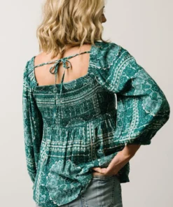 Millie Blouse | Jade Print Boho