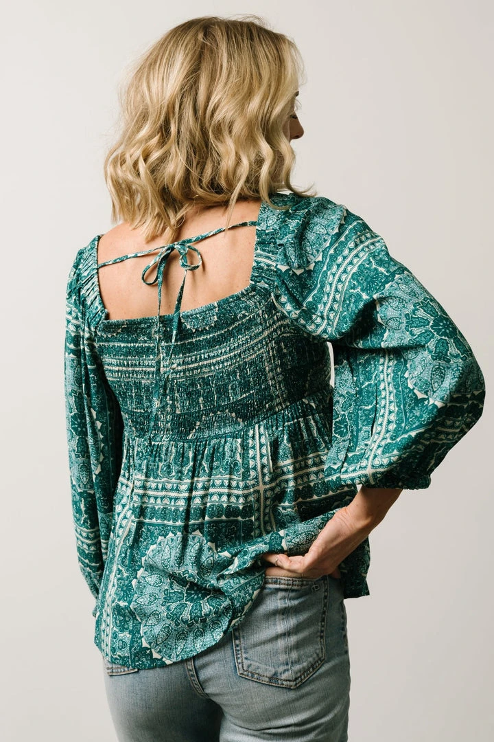 Millie Blouse | Jade Print Boho 2 Millie Blouse | Jade Print Boho
