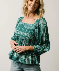 Millie Blouse | Jade Print Boho 12 Millie Blouse | Jade Print Boho