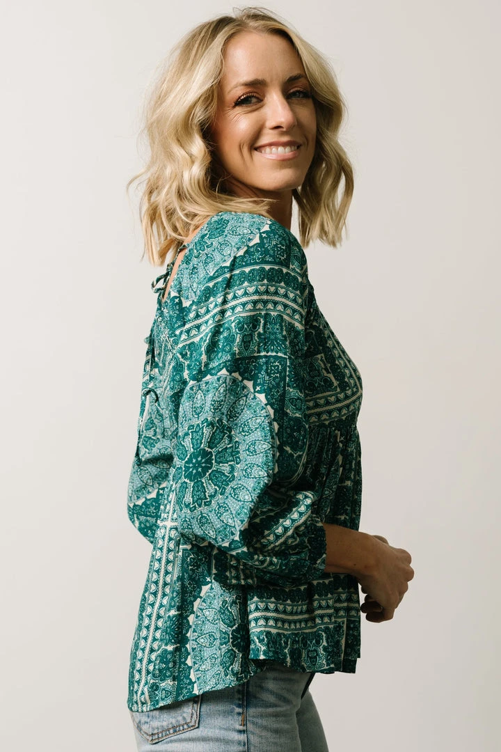 Millie Blouse | Jade Print Boho 7 Millie Blouse | Jade Print Boho