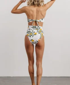 EN Milos High Waist Tie Bikini Bottom | Lemon Print Swim 12 EN Milos High Waist Tie Bikini Bottom | Lemon Print Swim