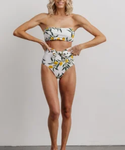 EN Milos High Waist Tie Bikini Bottom | Lemon Print Swim 11 EN Milos High Waist Tie Bikini Bottom | Lemon Print Swim