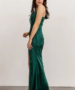 RR Monet Satin Gown | Emerald