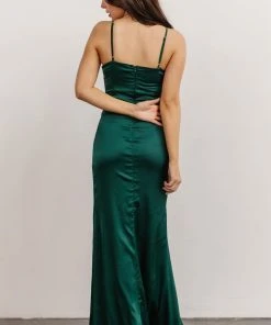 RR Monet Satin Gown | Emerald