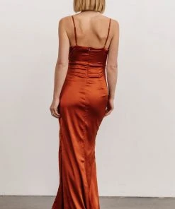 RR Monet Satin Gown | Rust Dresses