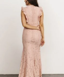 BB Custom Monroe Lace Dress | Blush