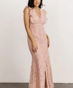 BB Custom Monroe Lace Dress | Blush