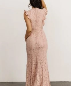 BB Custom Monroe Lace Dress | Blush
