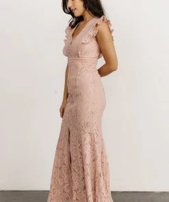 BB Custom Monroe Lace Dress | Blush