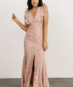 BB Custom Monroe Lace Dress | Blush