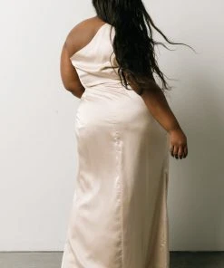 SL Dresses Morgan One Shoulder Gown | Champagne