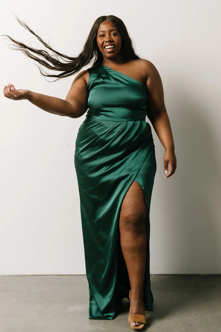 SL Morgan One Shoulder Gown | Emerald Dresses 2 SL Morgan One Shoulder Gown | Emerald Dresses