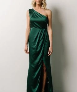 SL Morgan One Shoulder Gown | Emerald Dresses