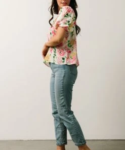 FT Nancy Top | Ivory Multi Floral Tops