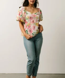 FT Nancy Top | Ivory Multi Floral Tops