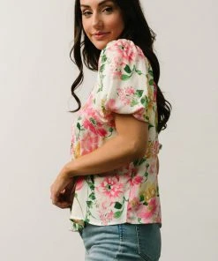FT Nancy Top | Ivory Multi Floral Tops