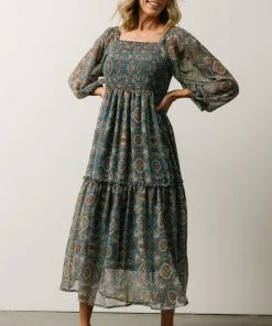 IL Dresses Nellie Smocked Midi Dress | Blue Print