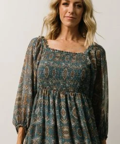 IL Dresses Nellie Smocked Midi Dress | Blue Print