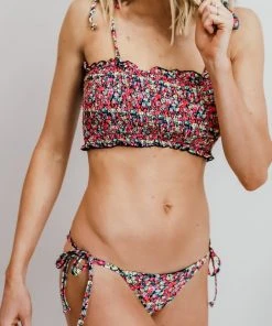 BJB Nikki Neon Floral Bikini Bottom Swim