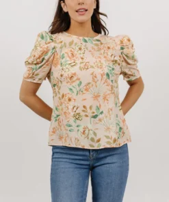 FT Norwich Top | Light Blush Floral