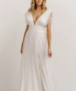 Soi Dresses Nova Shimmer Maxi Dress | White