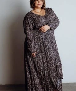 HAY Dresses Oakley Maxi Dress | Navy Floral