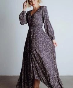 HAY Dresses Oakley Maxi Dress | Navy Floral