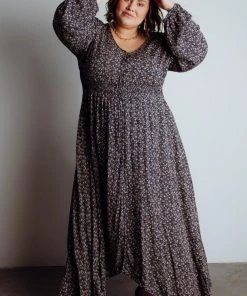 HAY Dresses Oakley Maxi Dress | Navy Floral