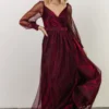 Soi Dresses Octavia Shimmer Gown | Mulberry