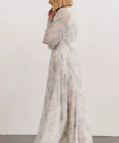 BB Custom Olivia Maxi Dress | Blue Floral