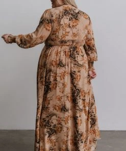 BB Custom Dresses Olivia Maxi Dress | Camel Print