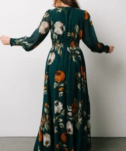 BB Custom Olivia Maxi Dress | Deep Topaz Floral