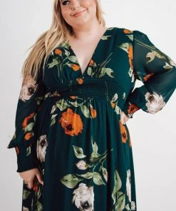 BB Custom Olivia Maxi Dress | Deep Topaz Floral