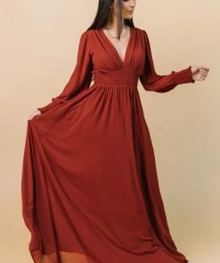 BB Custom Olivia Maxi Dress | Rust