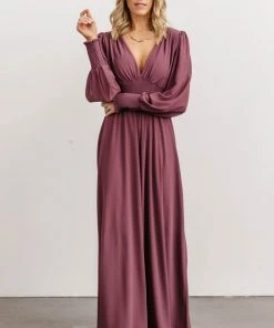 BB Custom Dresses Olivia Maxi Dress | Vintage Plum