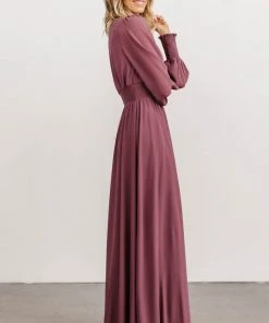 BB Custom Dresses Olivia Maxi Dress | Vintage Plum