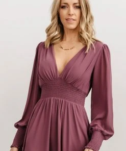 BB Custom Dresses Olivia Maxi Dress | Vintage Plum