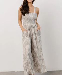 BL Boho Ollie Wide Leg Jumpsuit | Grey