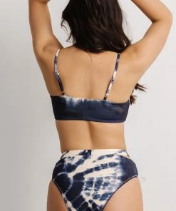 EN Paradise Bikini Bottom | Blue Tie Dye Swim