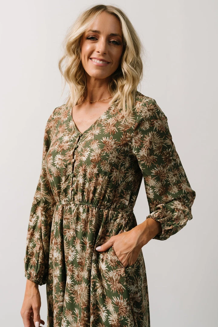 HAY Patrice Maxi Dress | Olive Print Dresses 2 HAY Patrice Maxi Dress | Olive Print Dresses