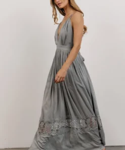 DD Pauletta Woven Maxi Dress | Dusty Blue Dresses